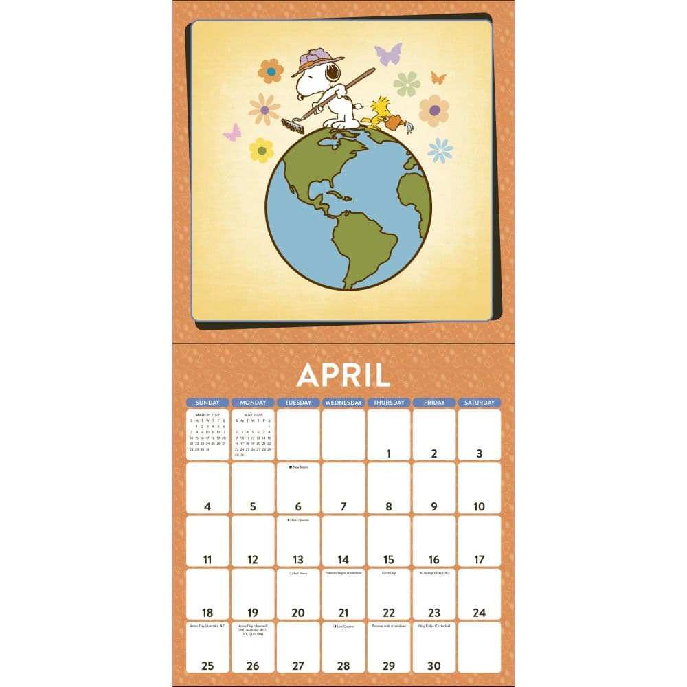Peanuts Snoopy 2027 Wall Calendar Third Alternate Image