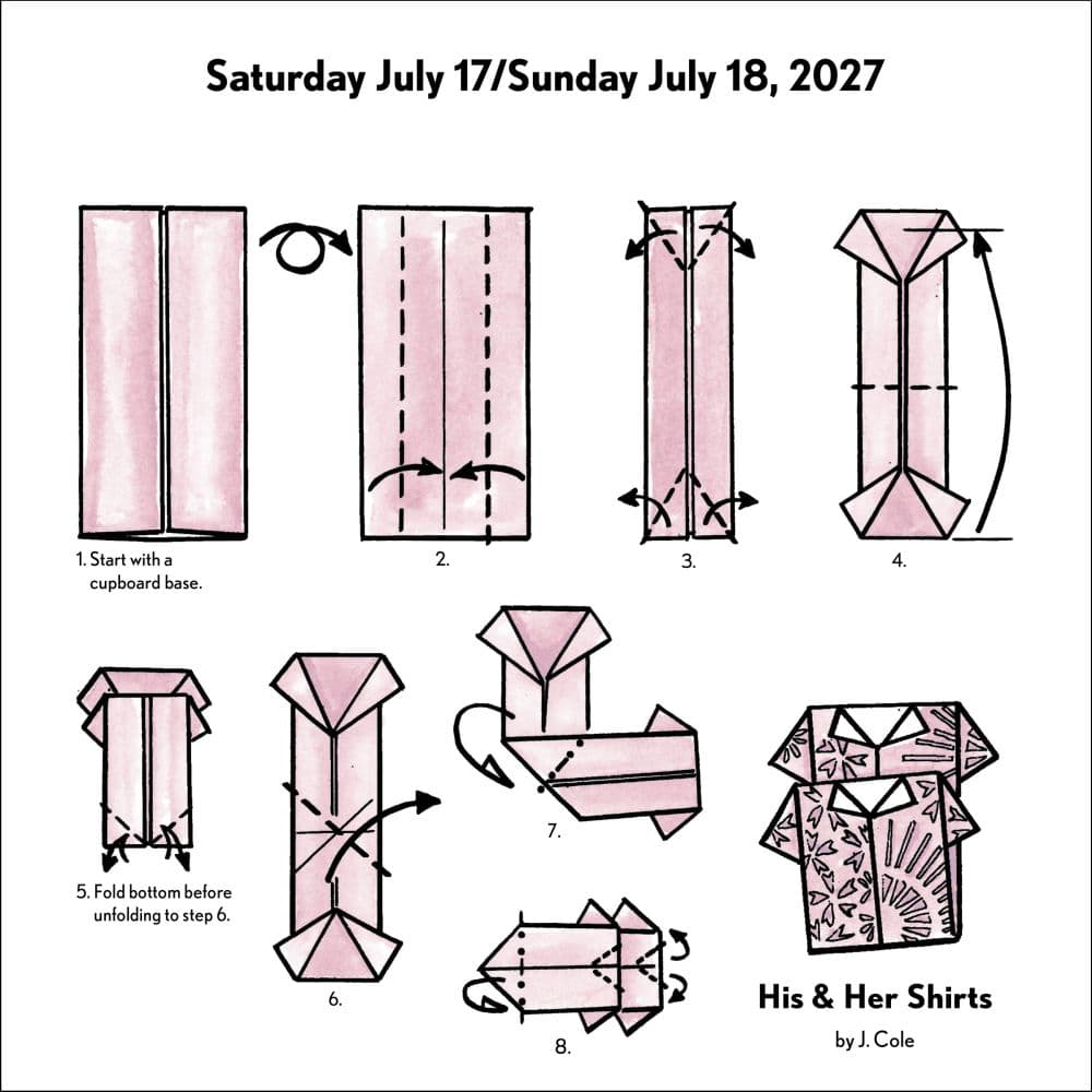 Origami 2027 Desk Calendar Third Alternate Image