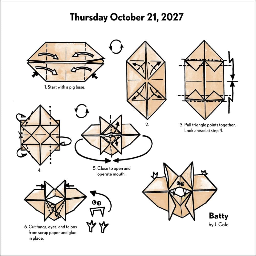 Origami 2027 Desk Calendar Fourth Alternate Image