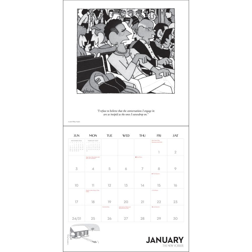 New Yorker Cartoons 2027 Wall Calendar Second Alternate Image