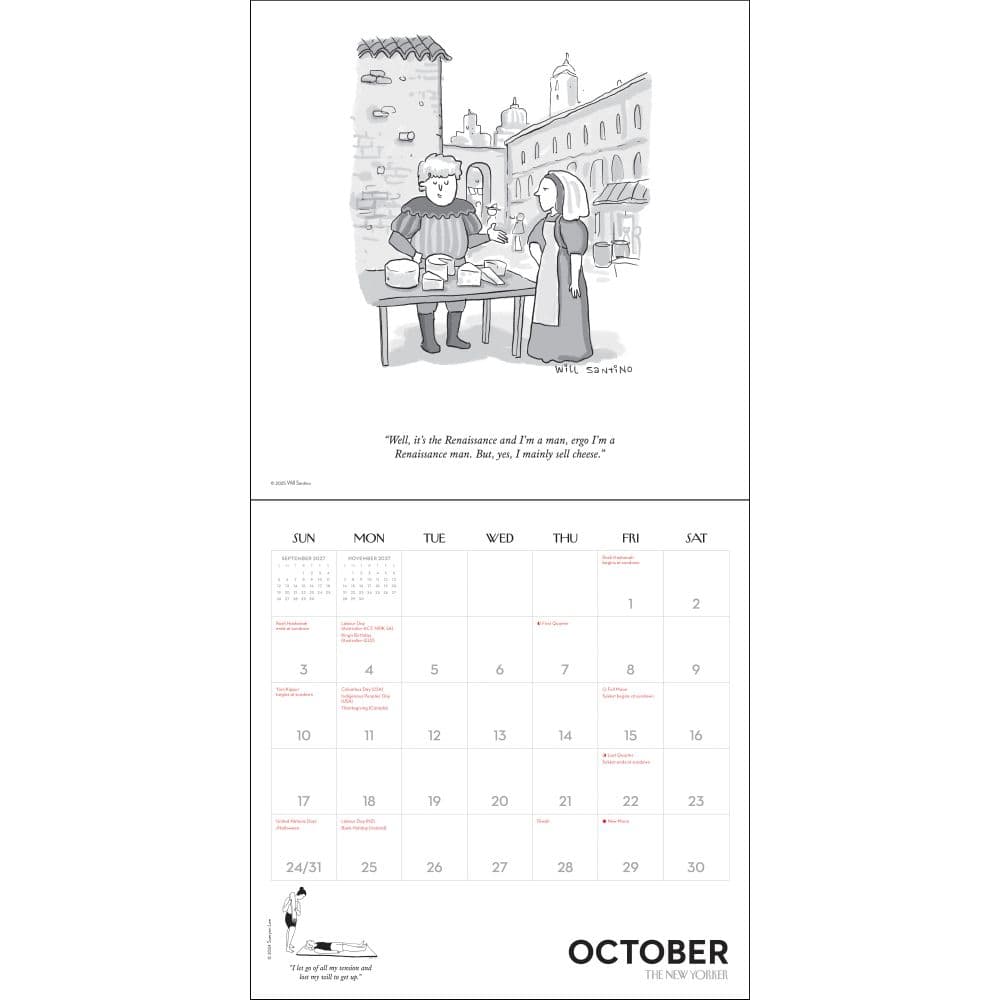 New Yorker Cartoons 2027 Wall Calendar Fourth Alternate Image