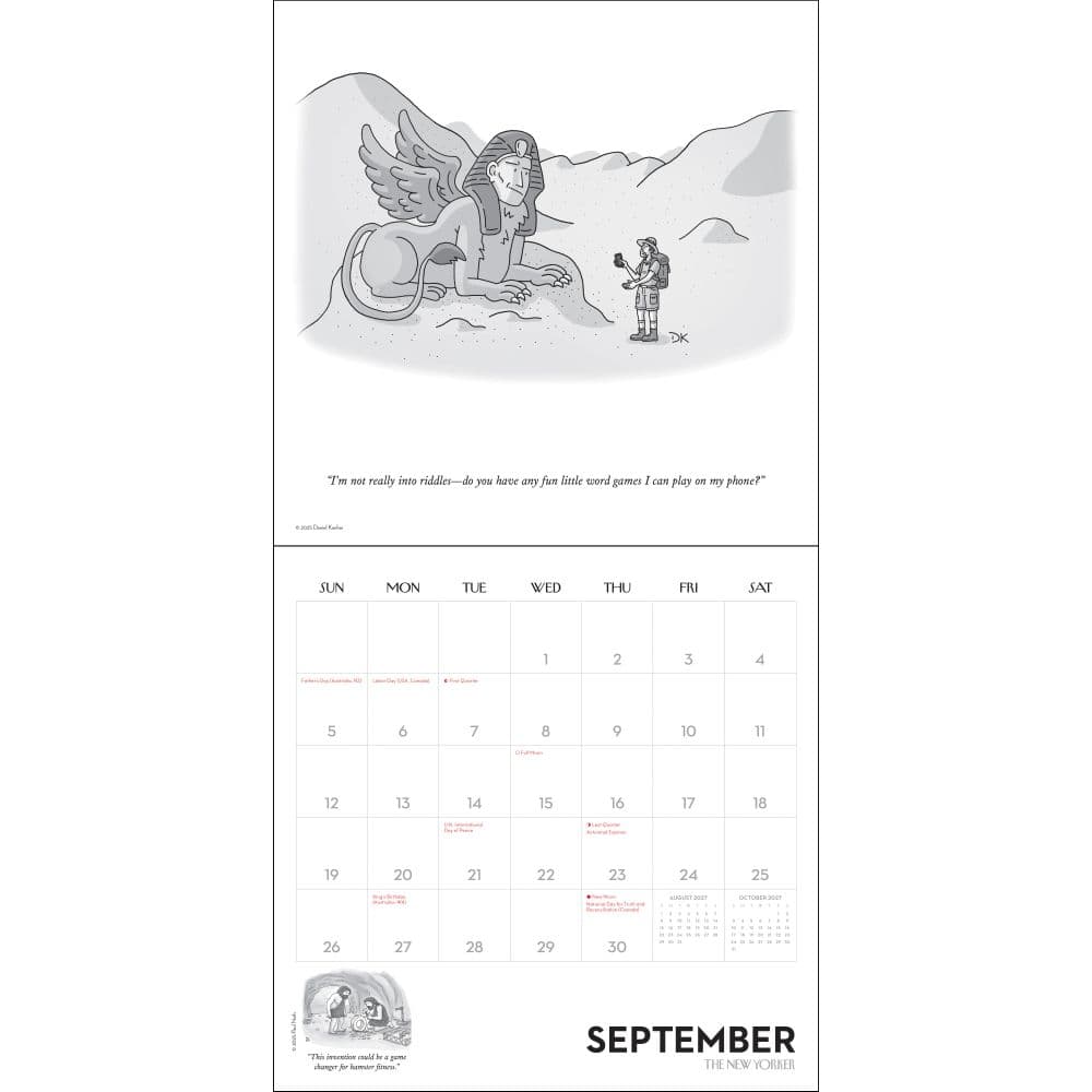New Yorker Cartoons 2027 Wall Calendar Fifth Alternate Image