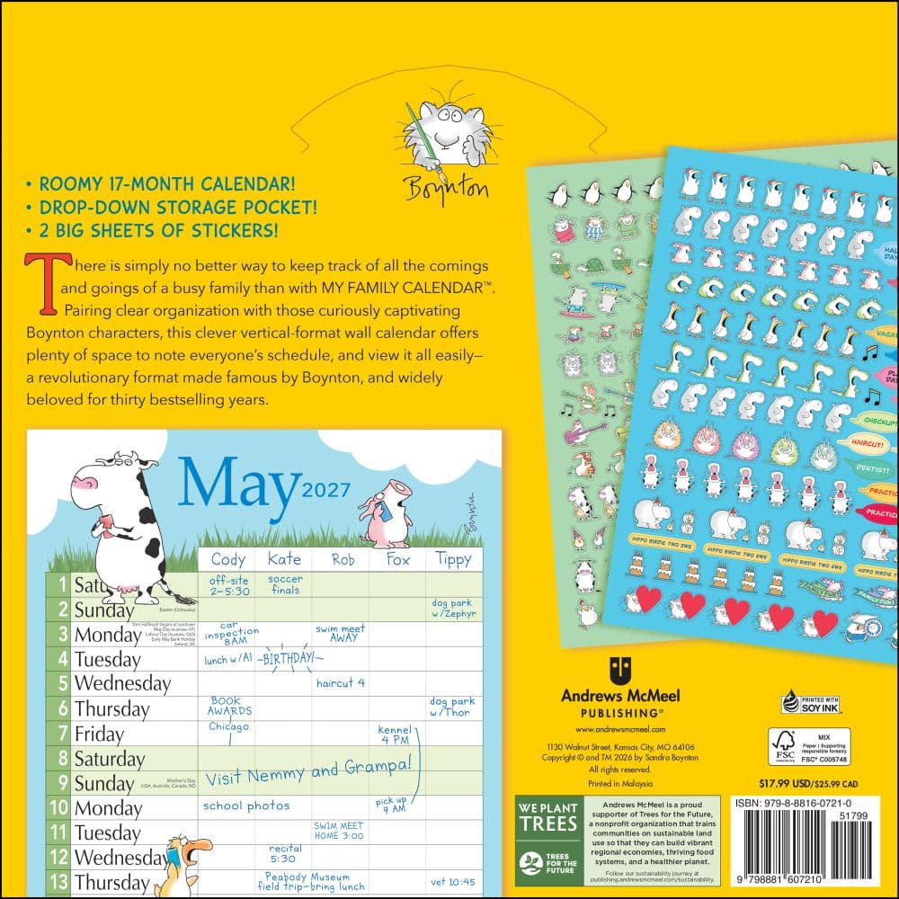 My Family 2027 Wall Calendar by Sandra Boynton First Alternate Image