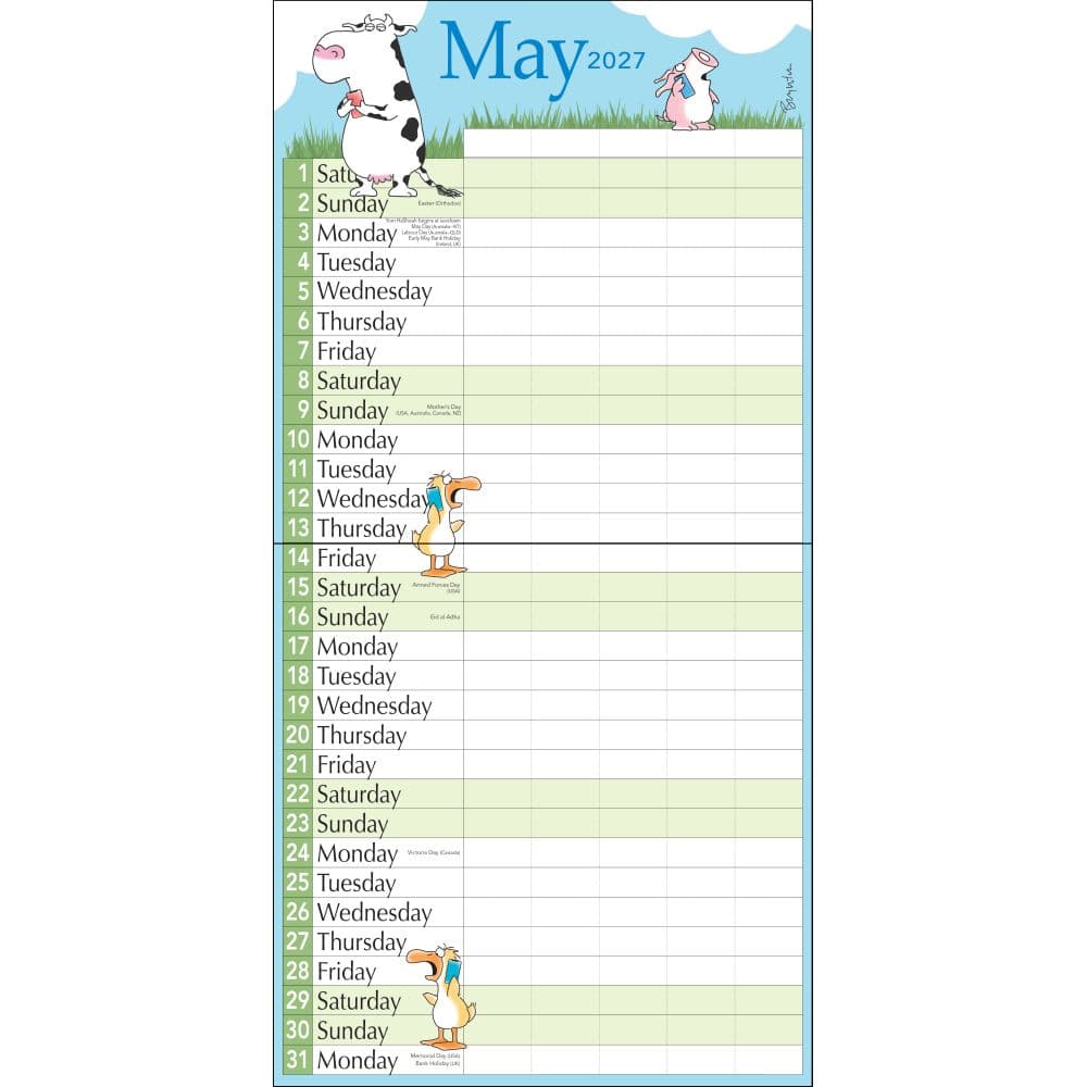 My Family 2027 Wall Calendar by Sandra Boynton Fourth Alternate Image
