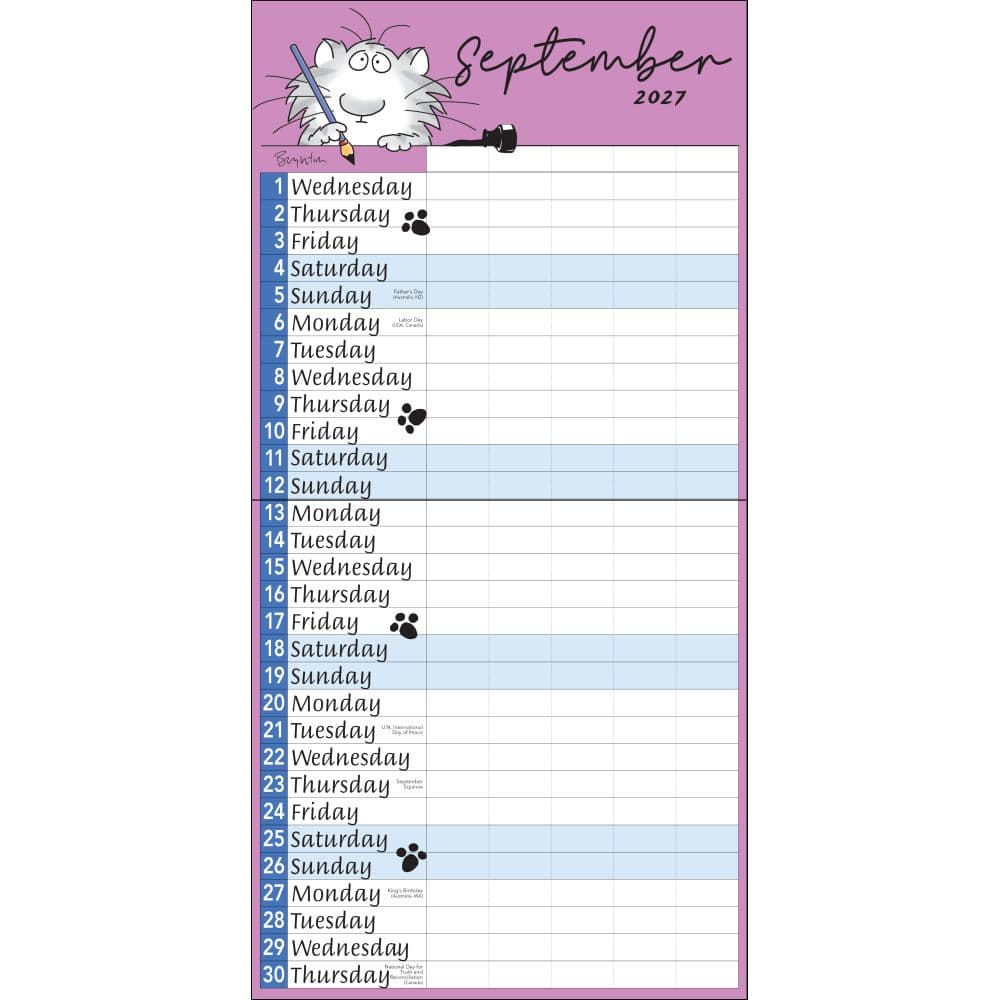 My Family 2027 Wall Calendar by Sandra Boynton Fifth Alternate Image