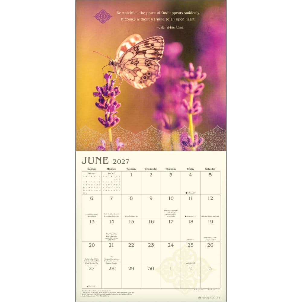 Meditation 2027 Wall Calendar Fourth Alternate Image