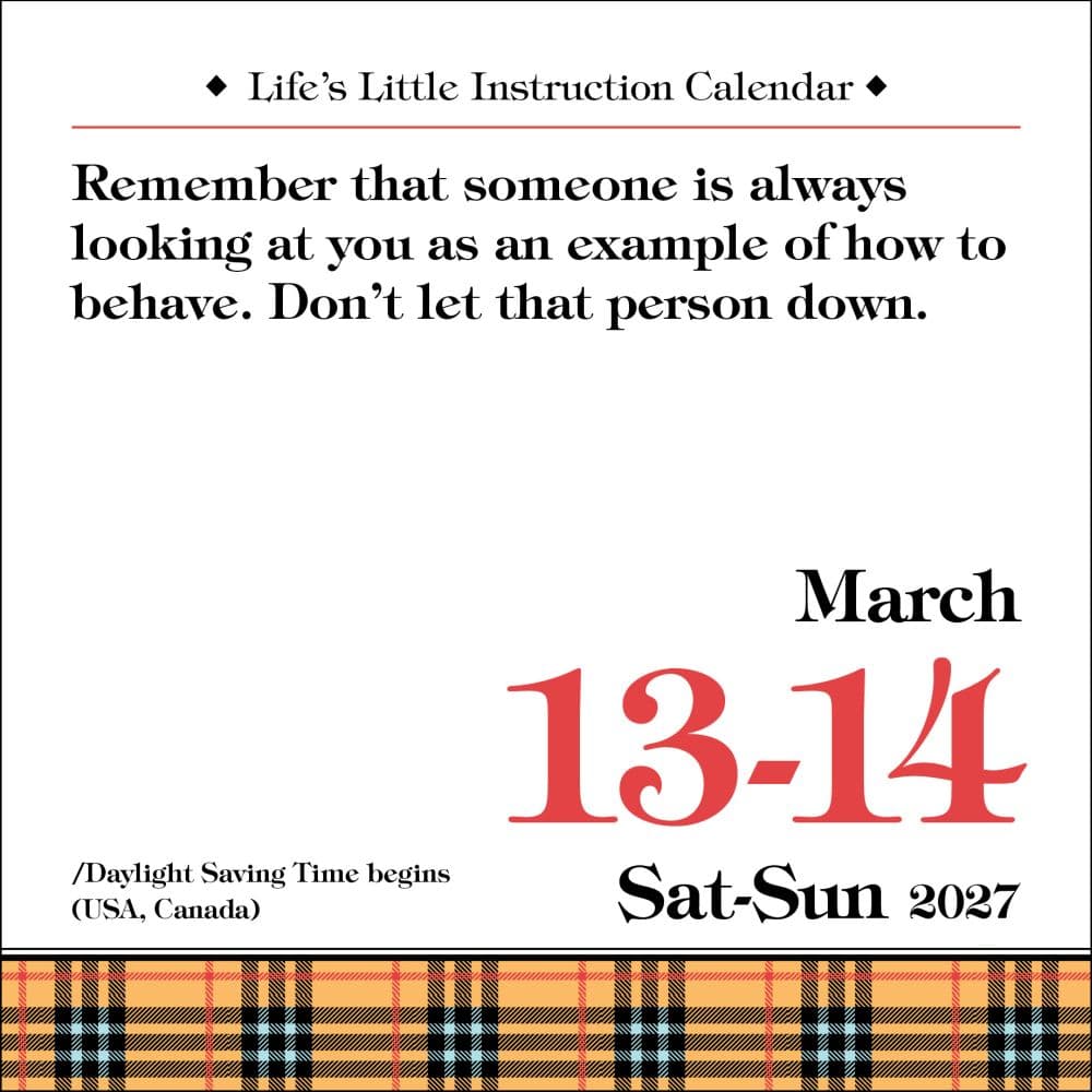 Lifes Little Instruction Calendar 2027 Desk Calendar Second Alternate Image