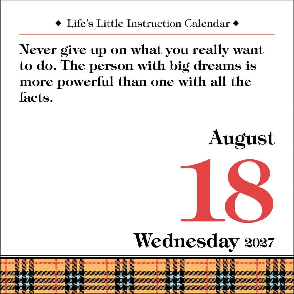 Lifes Little Instruction Calendar 2027 Desk Calendar Third Alternate Image