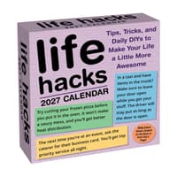 image Life Hacks 2027 Desk Calendar Main Product Image
