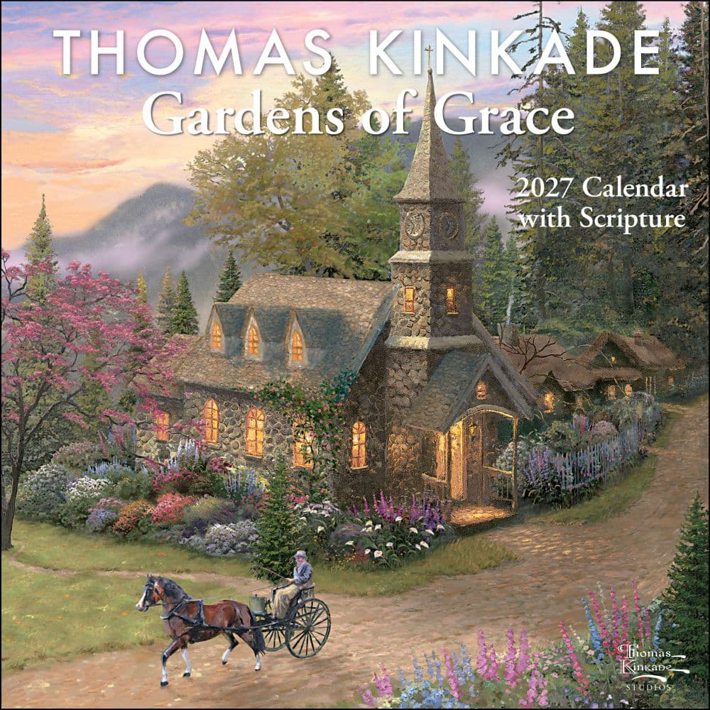 Thomas Kinkade Gardens of Grace 2027 Wall Calendar Main Product Image