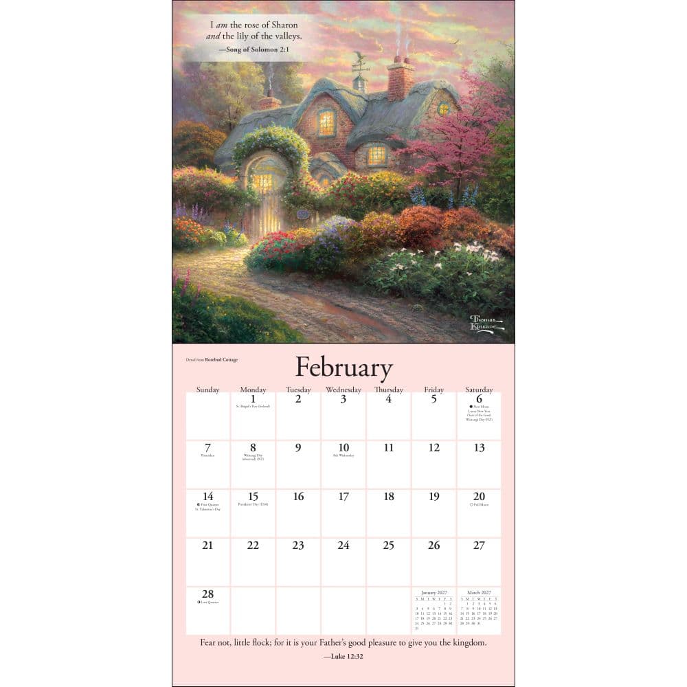 Thomas Kinkade Gardens of Grace 2027 Wall Calendar Second Alternate Image