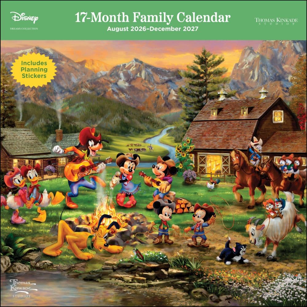 image Thomas Kinkade Disney Family Organizer 2027 Wall Calendar Main Product Image
