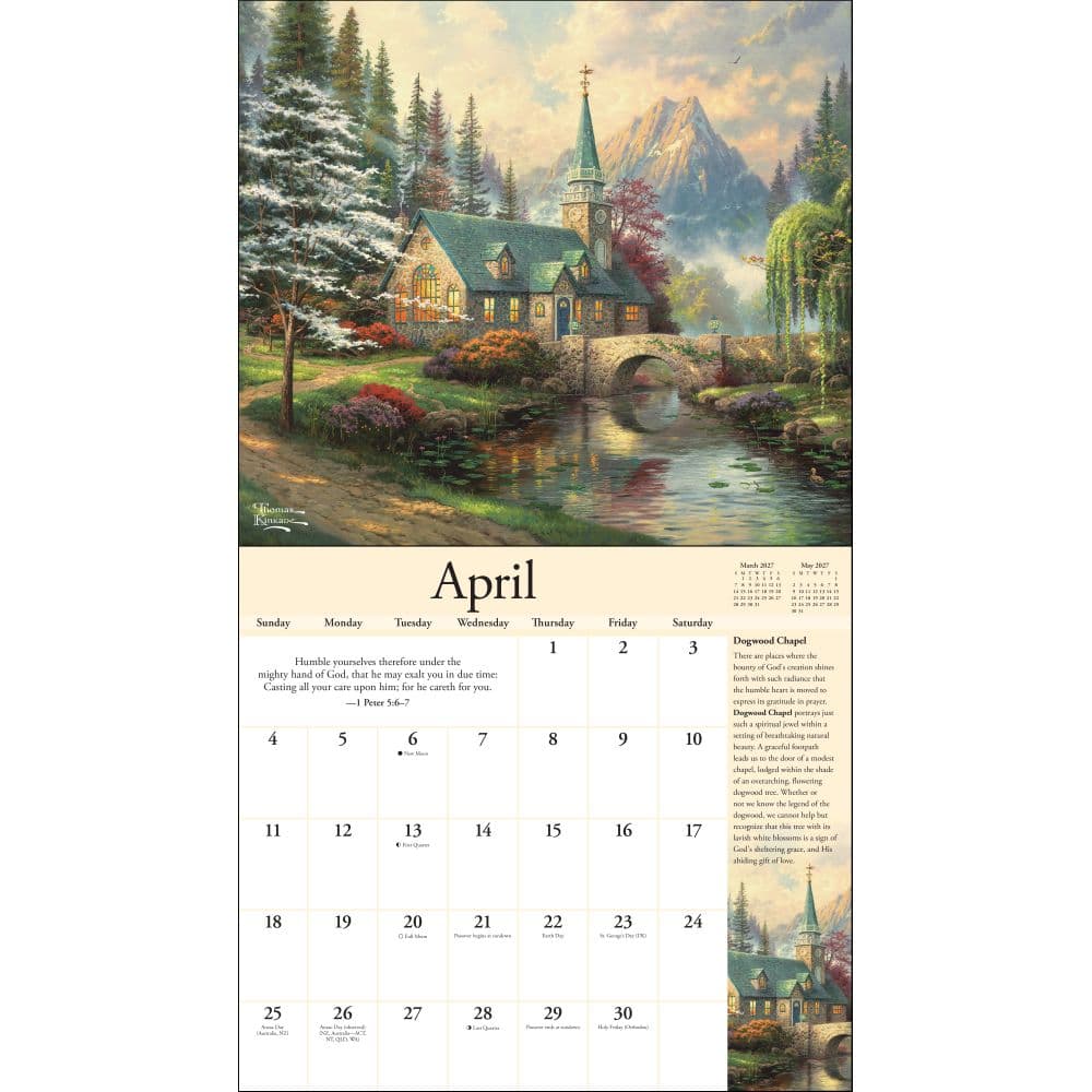 Thomas Kinkade Collectors Edition with Scripture 2027 Wall Calendar Fourth Alternate Image
