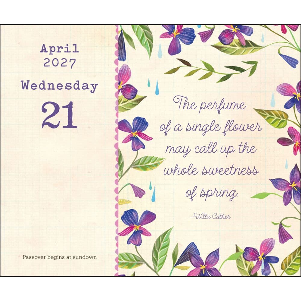 Wild Beauty 2027 Desk Calendar by Katie Daisy Third Alternate Image