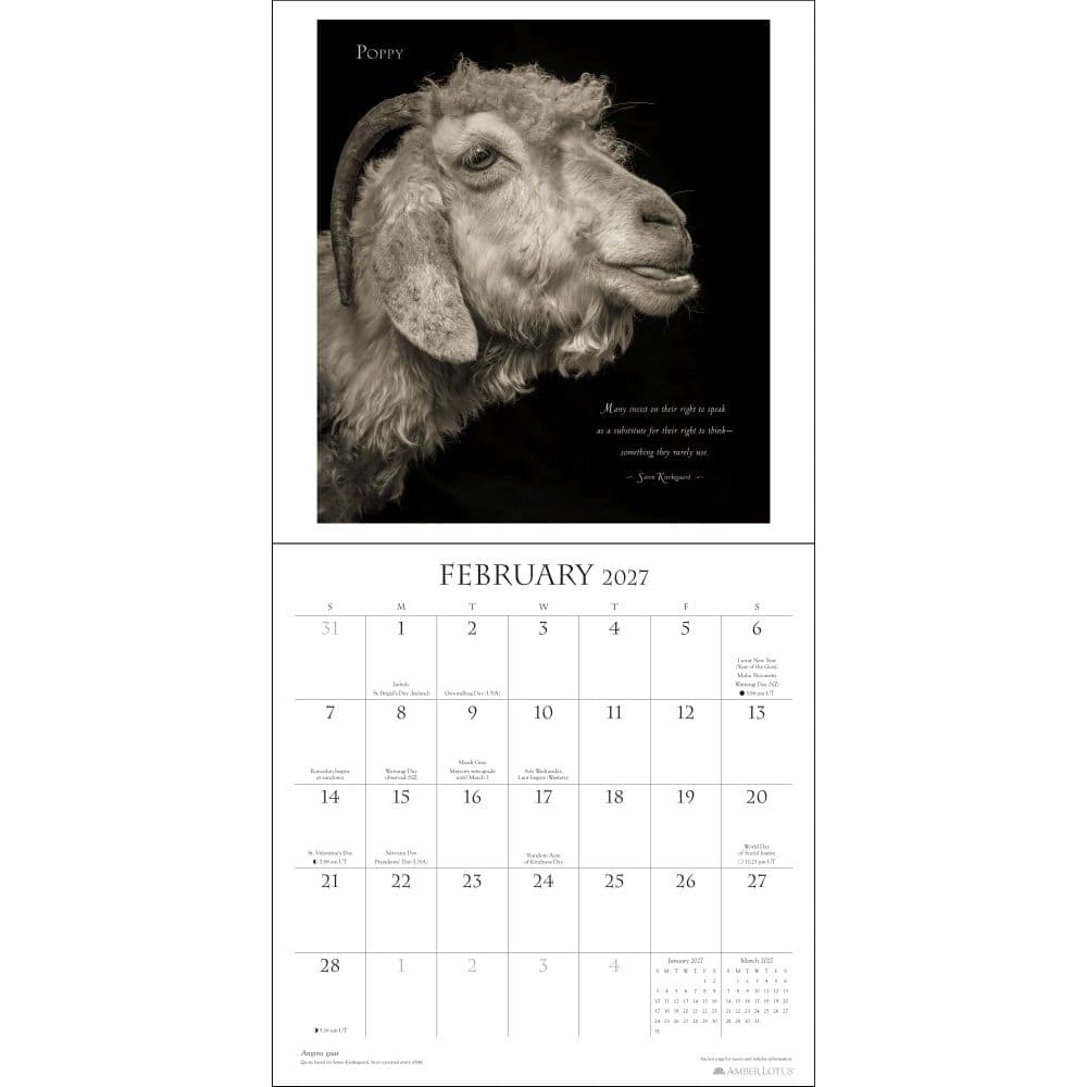 I am Goat 2027 Wall Calendar Third Alternate Image