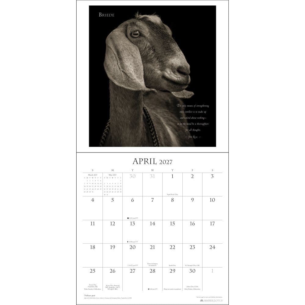 I am Goat 2027 Wall Calendar Fourth Alternate Image
