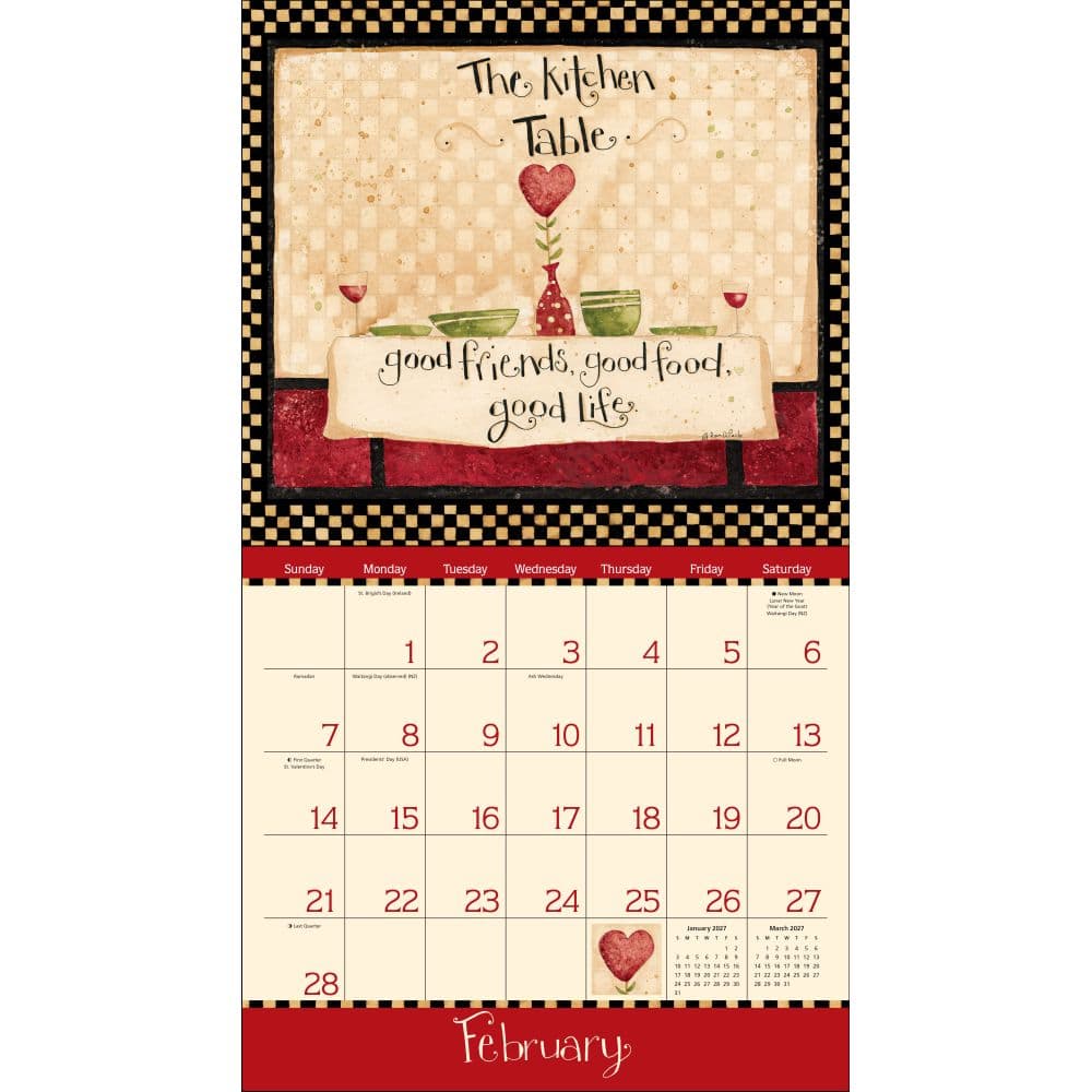 Home In The Kitchen 2027 Wall Calendar by Dan DiPaolo Second Alternate Image
