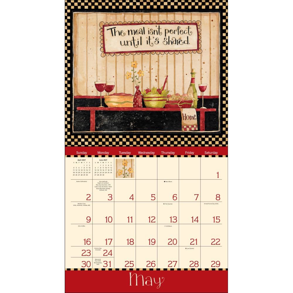 Home In The Kitchen 2027 Wall Calendar by Dan DiPaolo Fourth Alternate Image