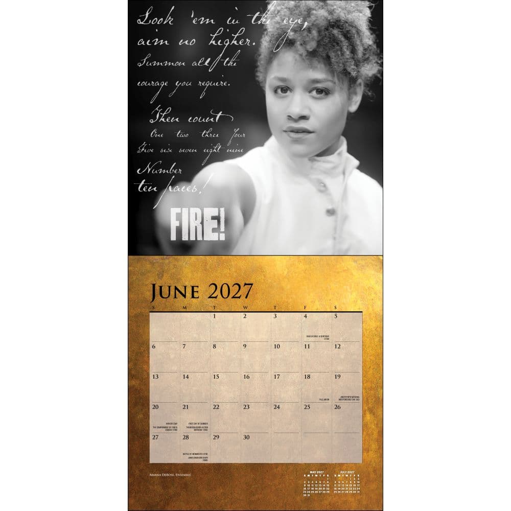 Hamilton 2027 Wall Calendar Third Alternate Image