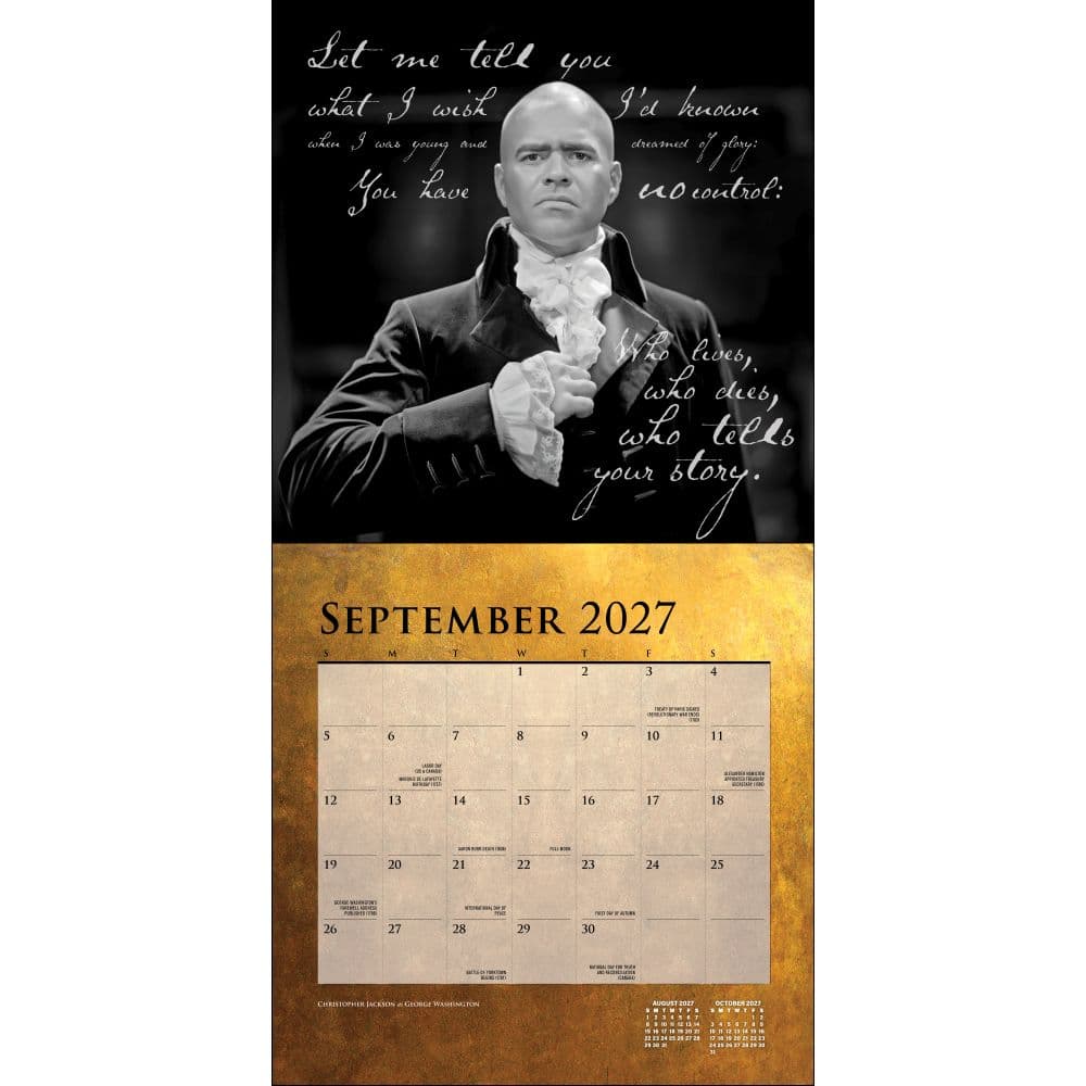 Hamilton 2027 Wall Calendar Fourth Alternate Image