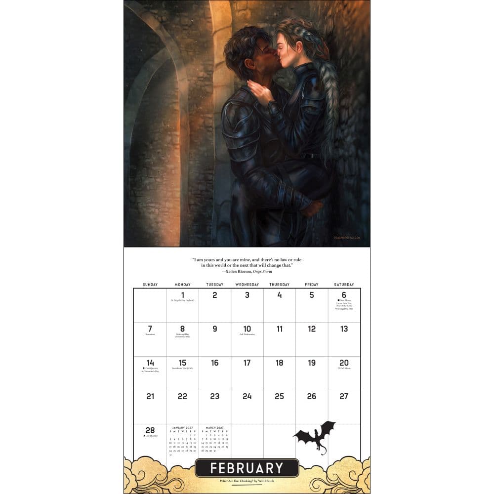Fourth Wing 2027 Wall Calendar Second Alternate Image