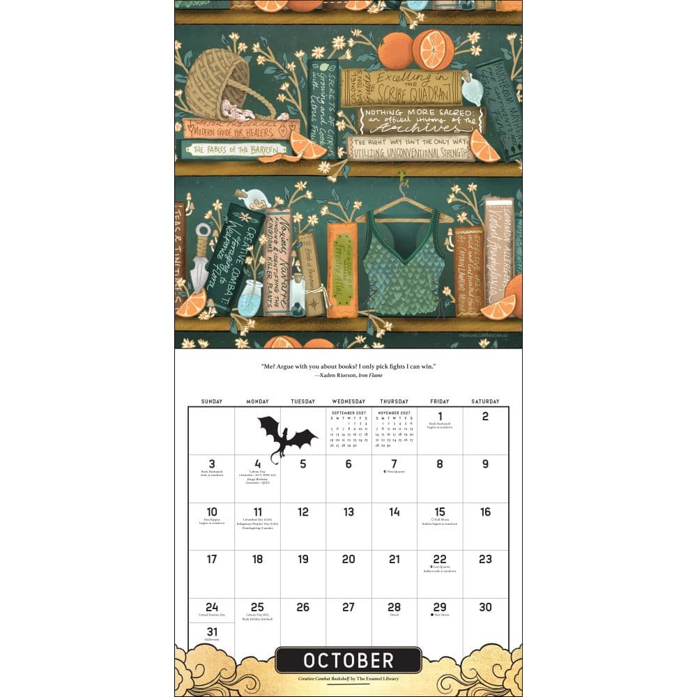 Fourth Wing 2027 Wall Calendar Fifth Alternate Image