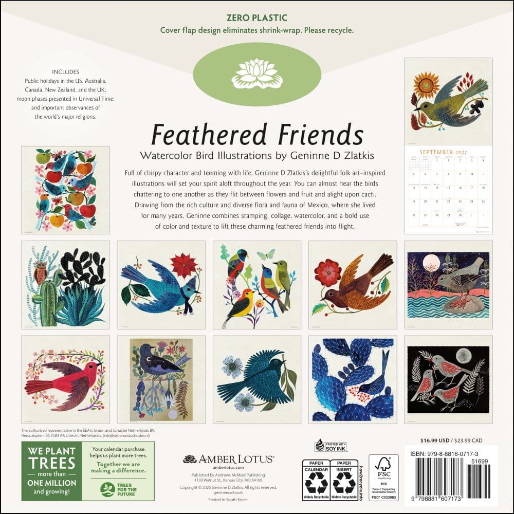 Feathered Friends 2027 Wall Calendar First Alternate Image