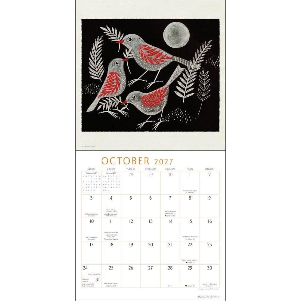 Feathered Friends 2027 Wall Calendar Fifth Alternate Image
