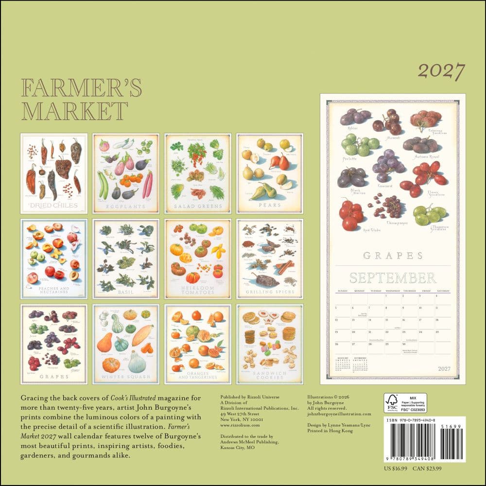 Farmers Market 2027 Wall Calendar First Alternate Image