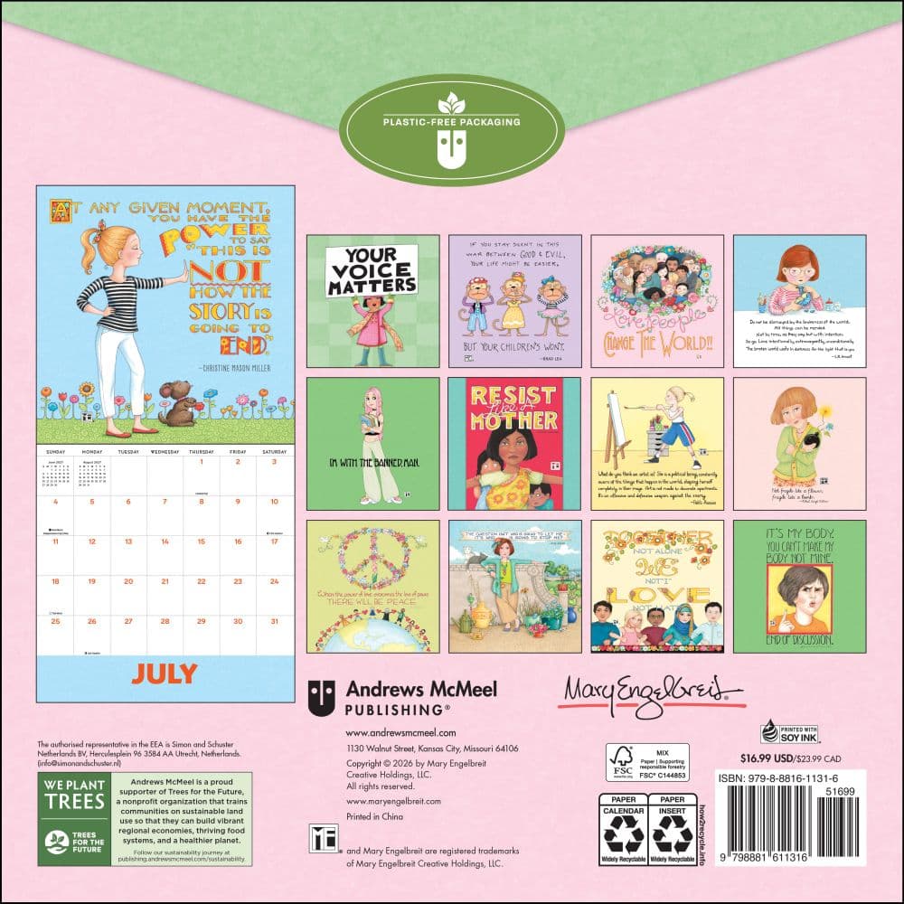 Your Voice Matters 2027 Wall Calendar by Mary Engelbreit First Alternate Image