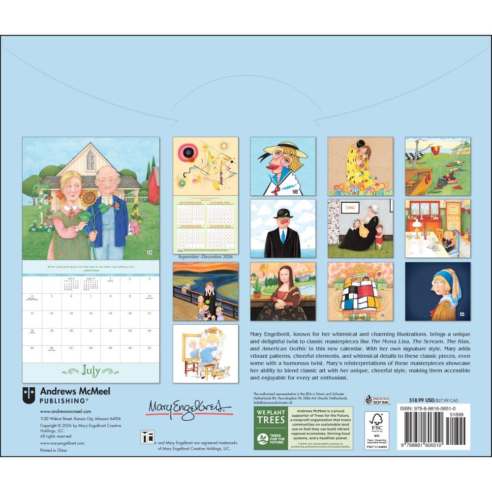 Mary Engelbreits Friendship is a Sheltering Tree 2027 Wall Calendar First Alternate Image