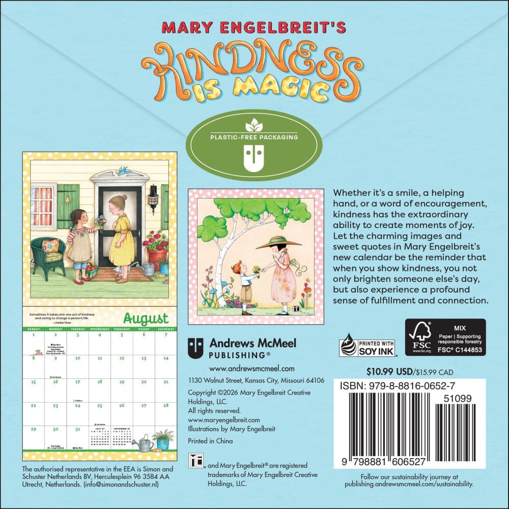 Mary Engelbreits Kindness is Magic 2027 Mini Wall Calendar First Alternate Image