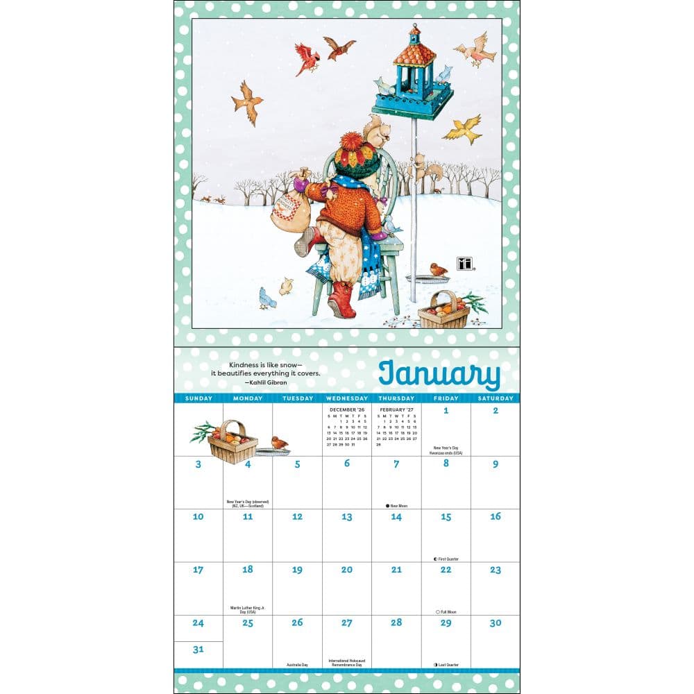 Mary Engelbreits Kindness is Magic 2027 Mini Wall Calendar Second Alternate Image