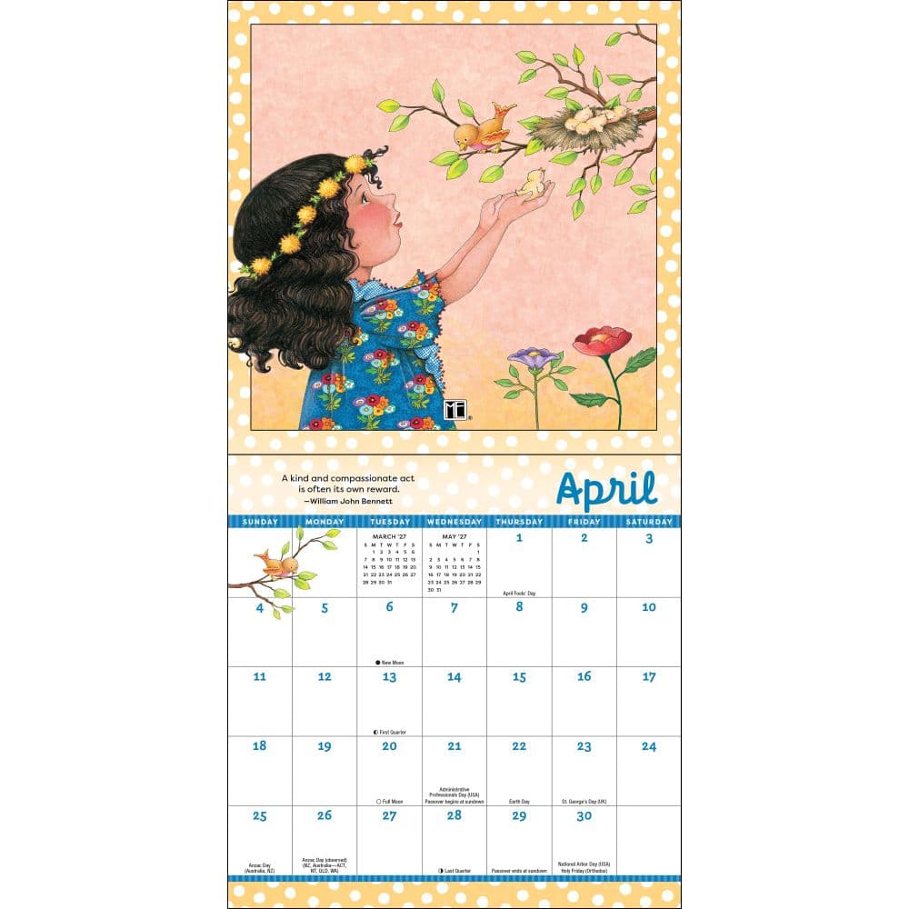 Mary Engelbreits Kindness is Magic 2027 Mini Wall Calendar Third Alternate Image