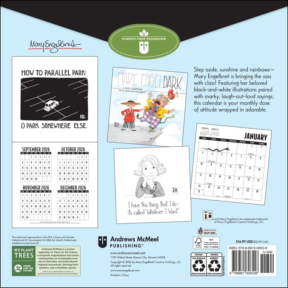 Mary EngelDark 2027 Wall Calendar by Mary Engelbreit First Alternate Image