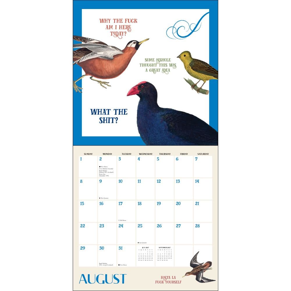 Effin Birds 2027 Wall Calendar Fifth Alternate Image