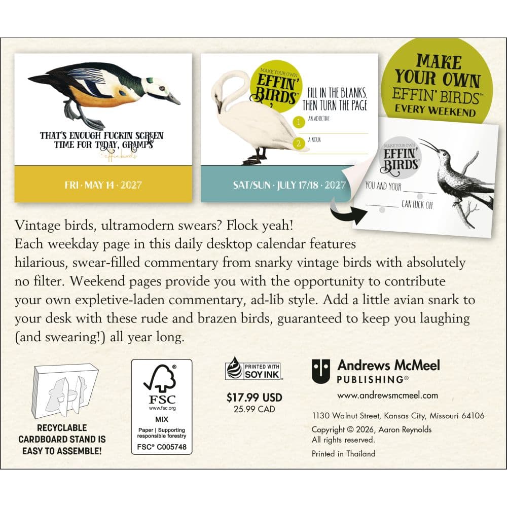 Effin Birds 2027 Desk Calendar First Alternate Image