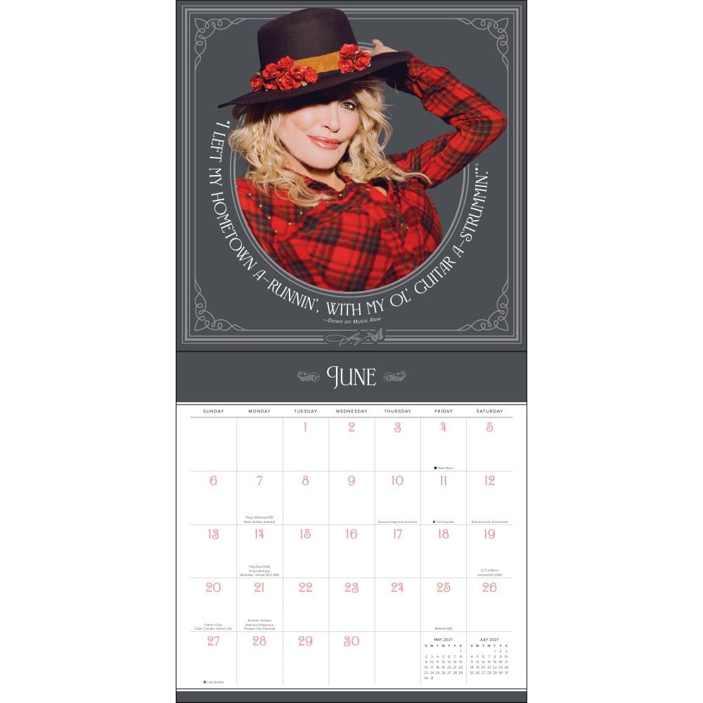 Dolly Parton 2027 Wall Calendar Fourth Alternate Image