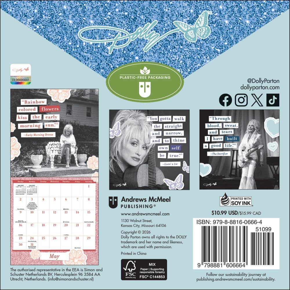 Dolly Parton 2027 Mini Wall Calendar First Alternate Image