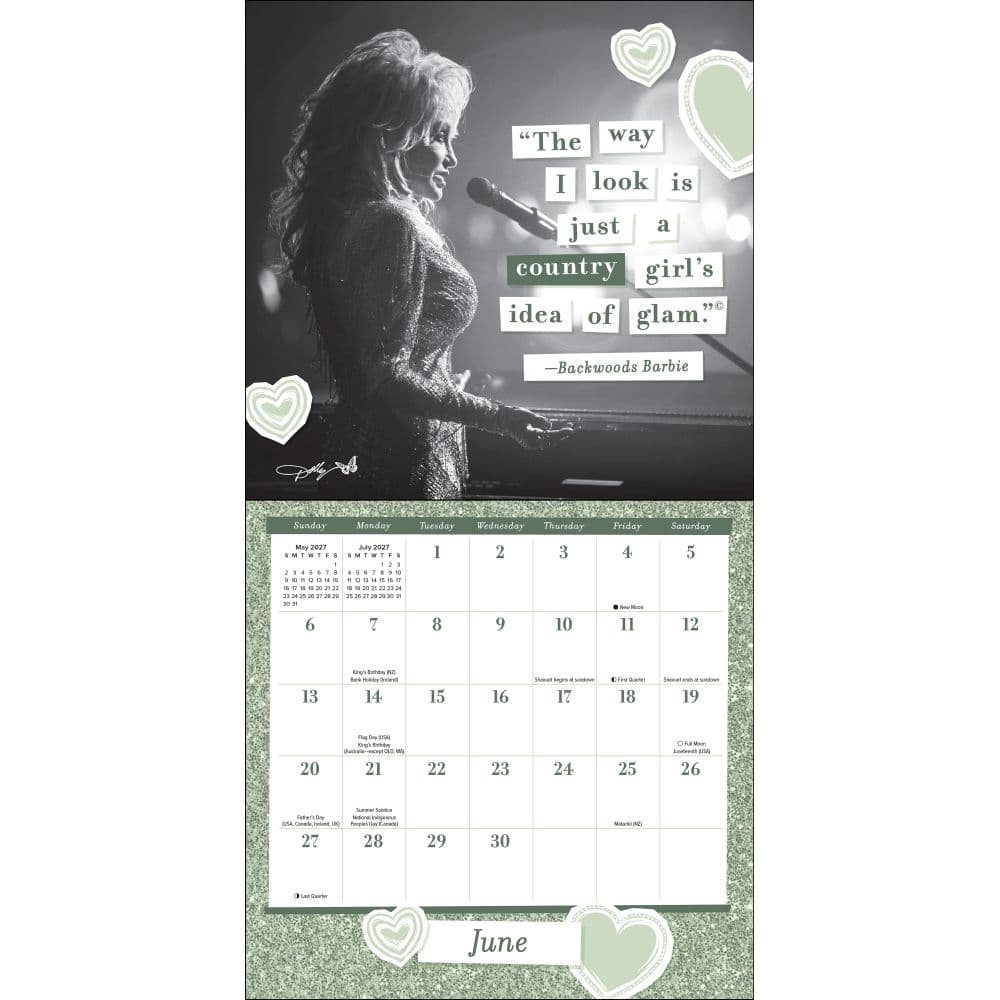 Dolly Parton 2027 Mini Wall Calendar Third Alternate Image
