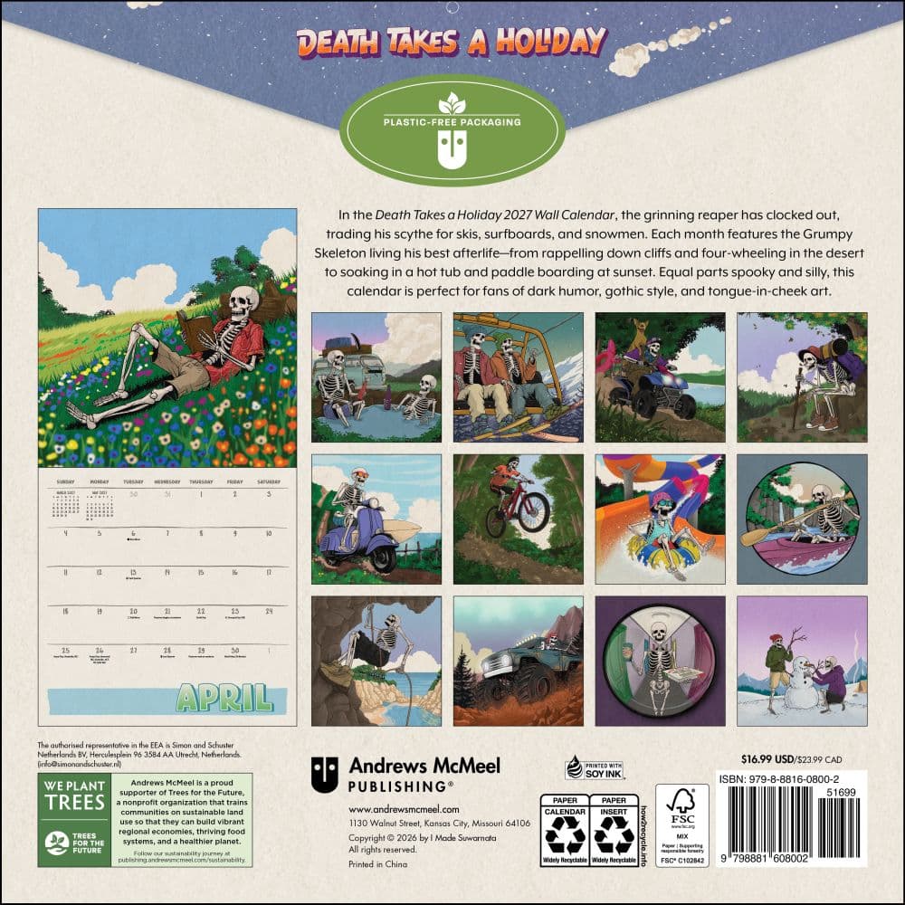 Death Takes a Holiday 2027 Wall Calendar First Alternate Image