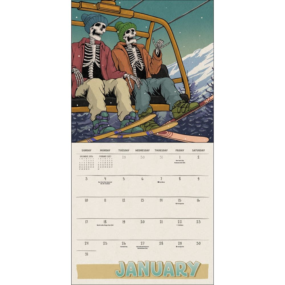 Death Takes a Holiday 2027 Wall Calendar Second Alternate Image