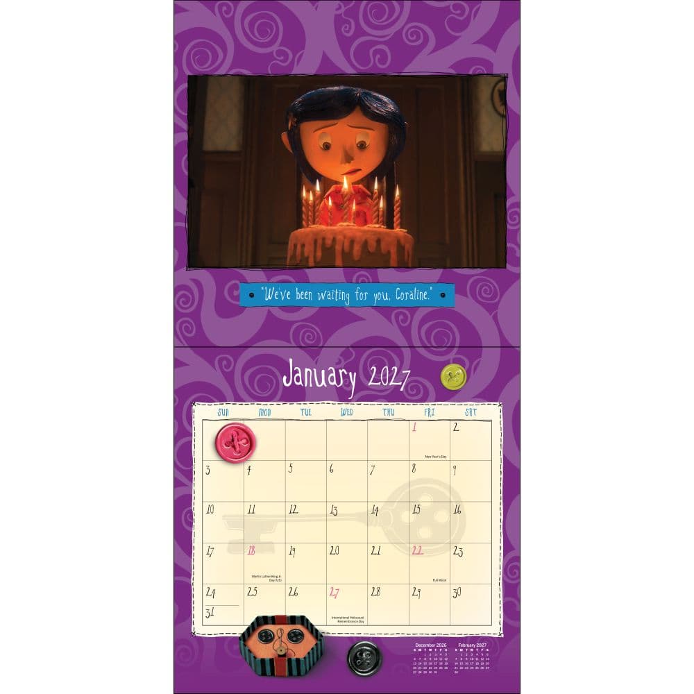 Coraline 2027 Wall Calendar Second Alternate Image