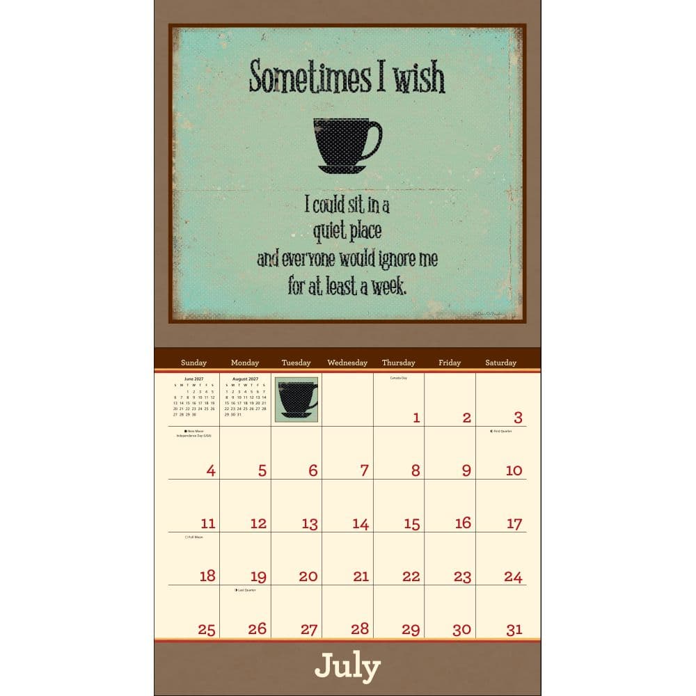 Coffee 2027 Wall Calendar by Dan DiPaolo Fourth Alternate Image
