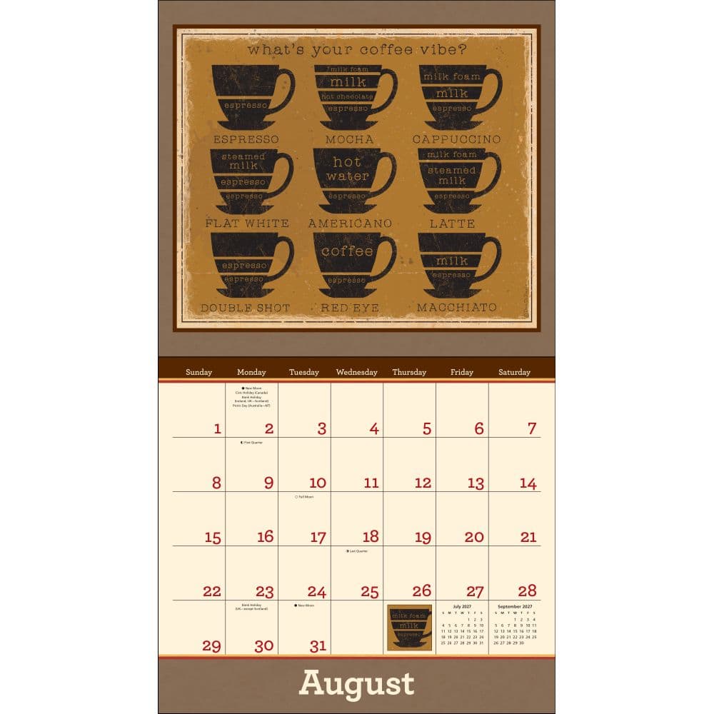 Coffee 2027 Wall Calendar by Dan DiPaolo Fifth Alternate Image