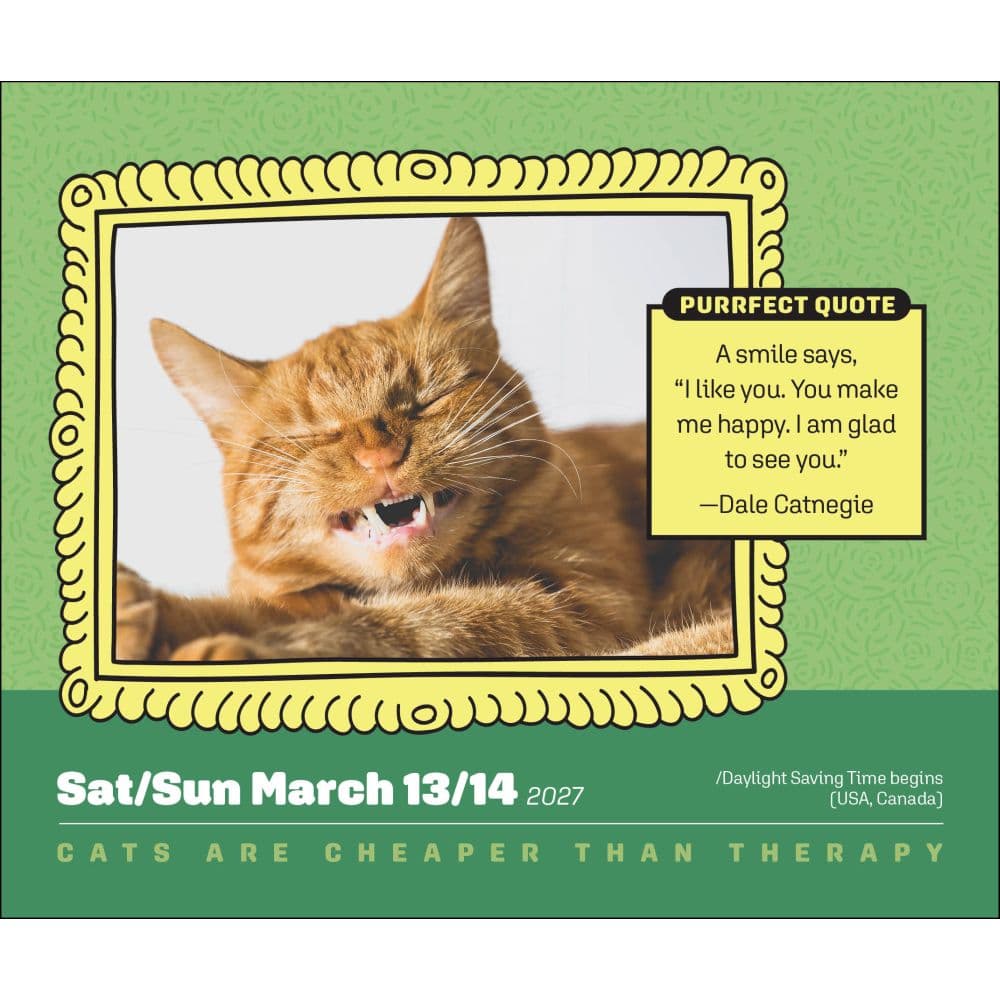 Cats Are Cheaper Than Therapy 2027 Desk Calendar Second Alternate Image