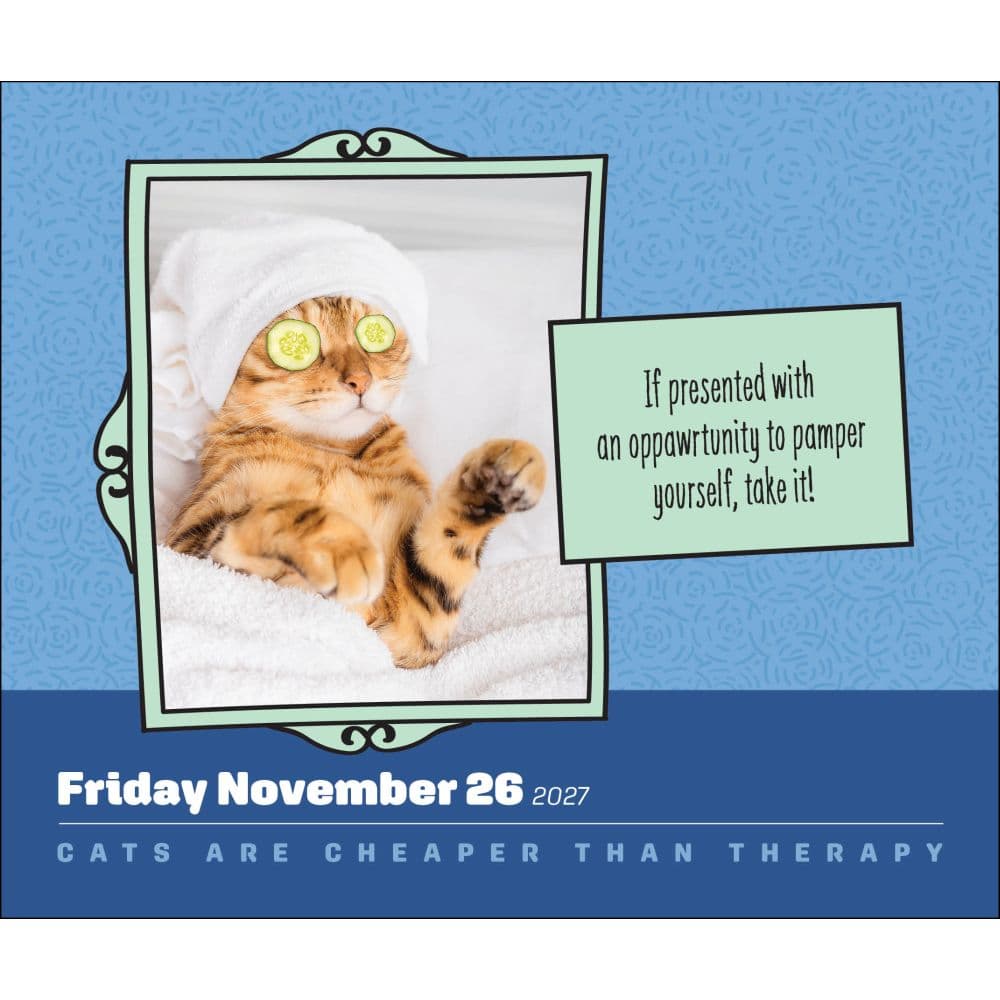 Cats Are Cheaper Than Therapy 2027 Desk Calendar Fifth Alternate Image