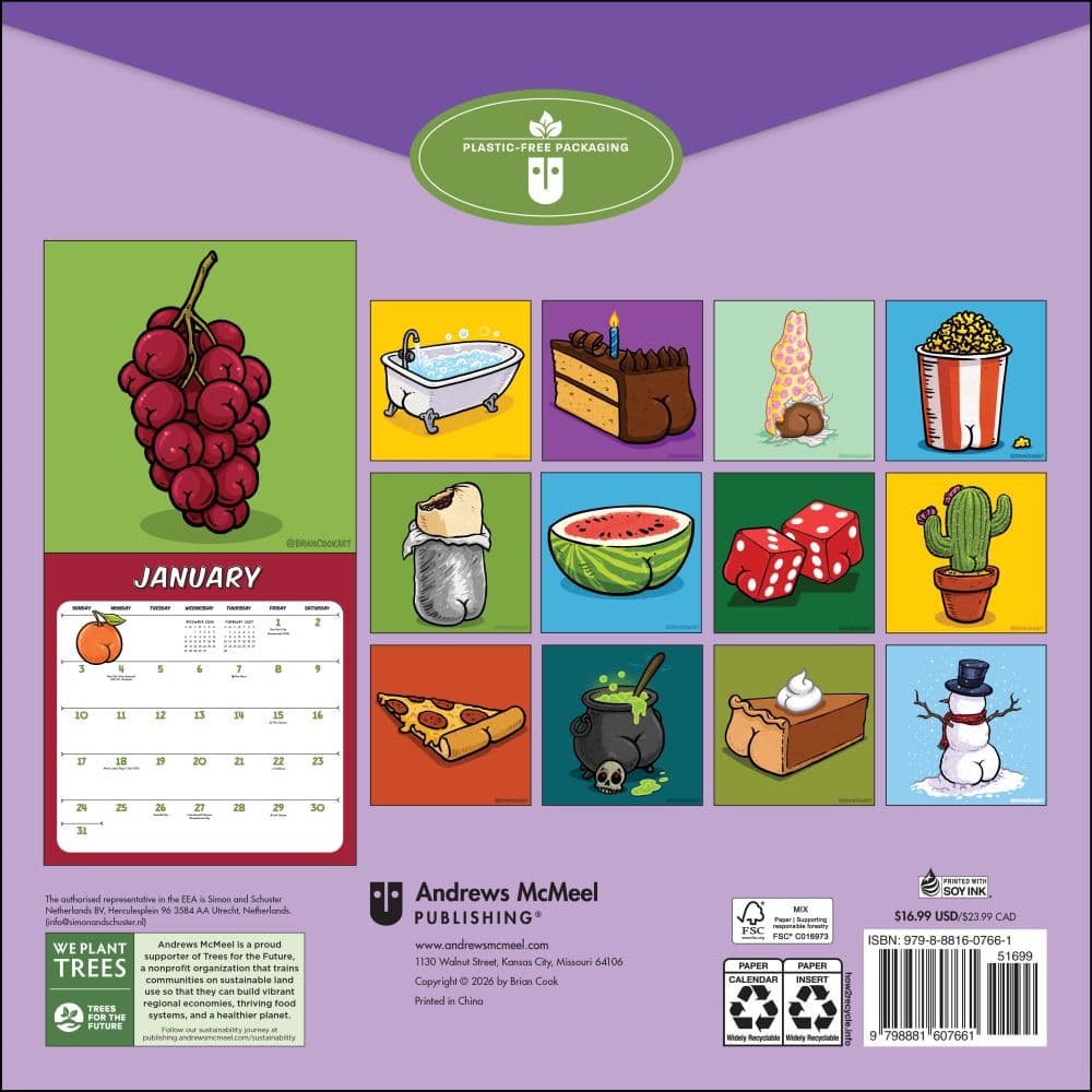 Butts on Things 2027 Wall Calendar First Alternate Image