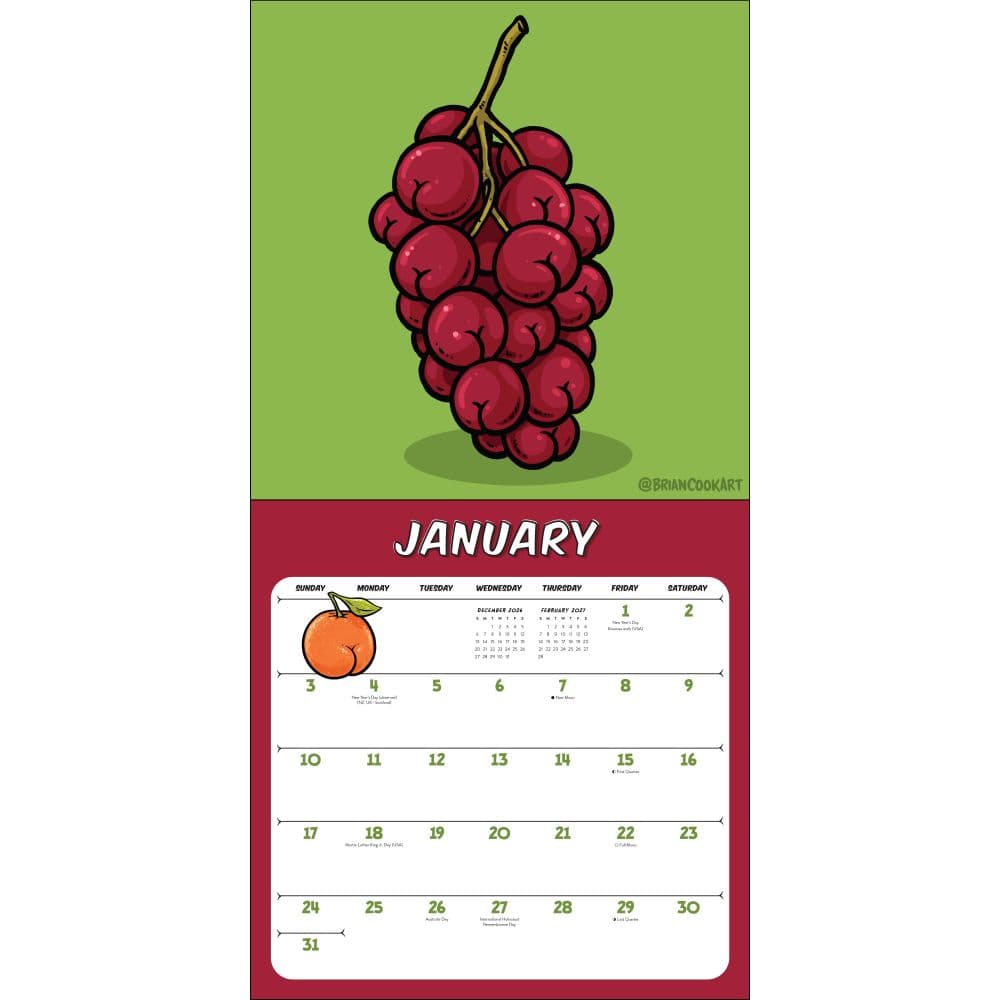 Butts on Things 2027 Wall Calendar Second Alternate Image