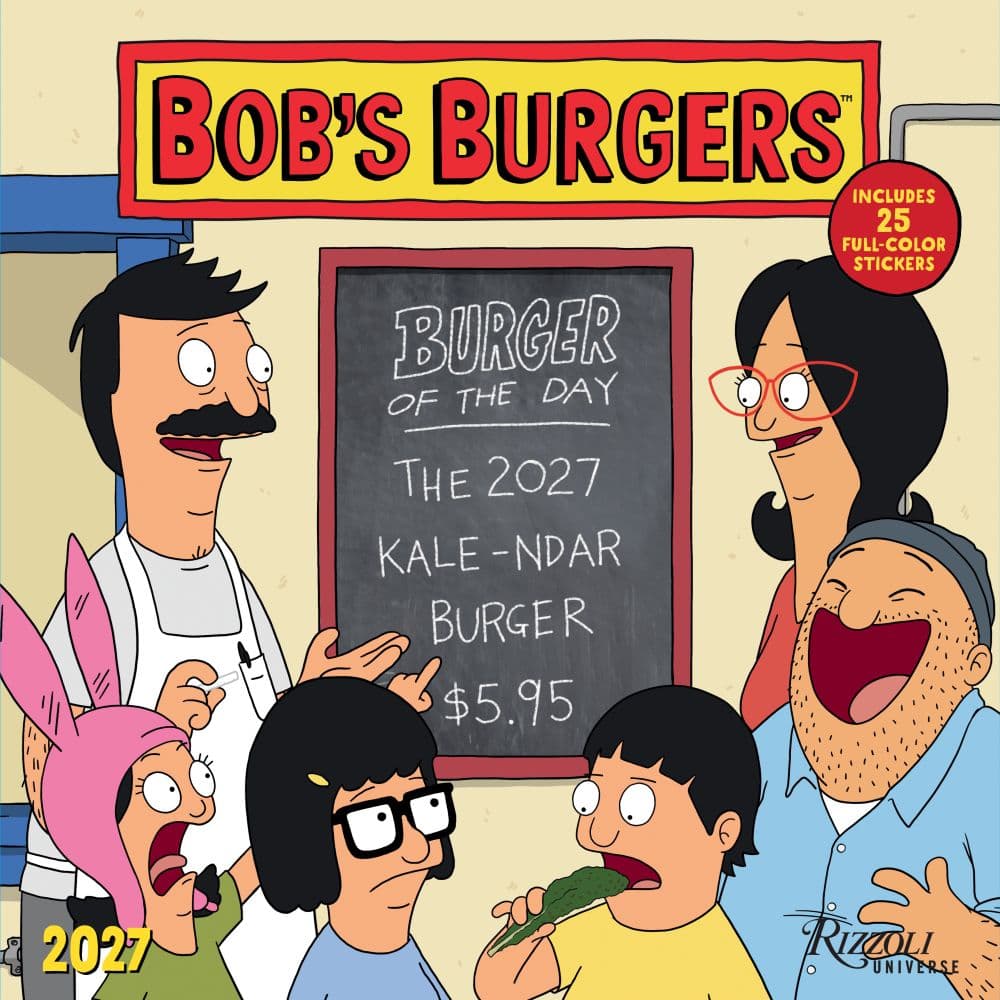 Bobs Burgers 2027 Wall Calendar Main Product Image
